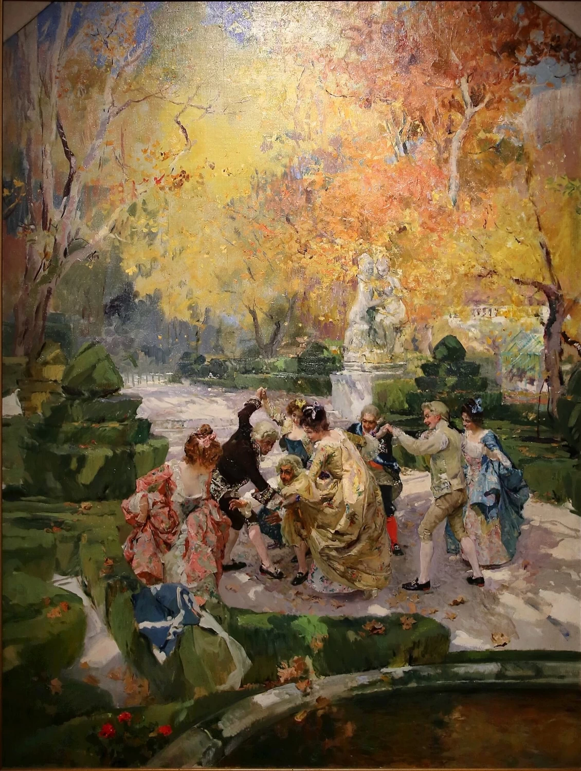Persone in costume che giocano in un giardino, 1900 - Museu de Belles Arts de València